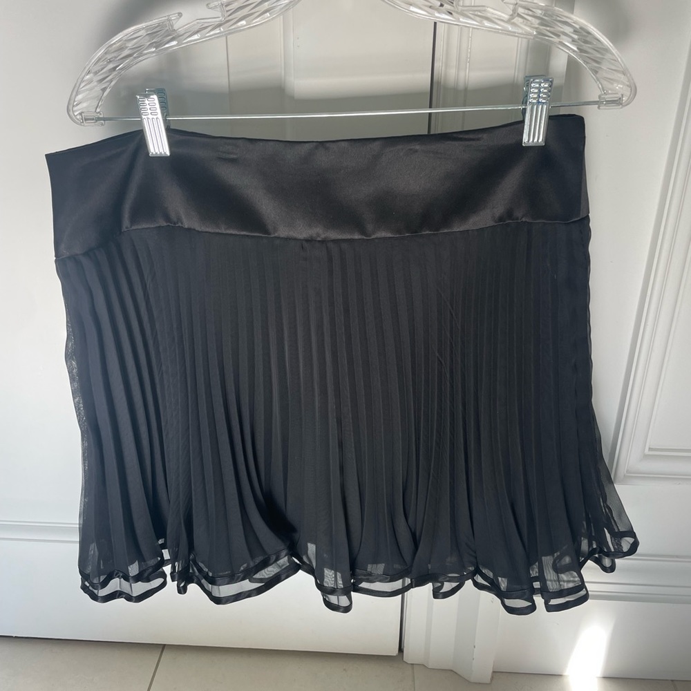 Nanette Lepore Black Pleated Mini Skirt